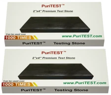 2 LARGE 2''x4'' PuriTEST GOLD TEST STONES Silver Platinum Testing Scratch Tester