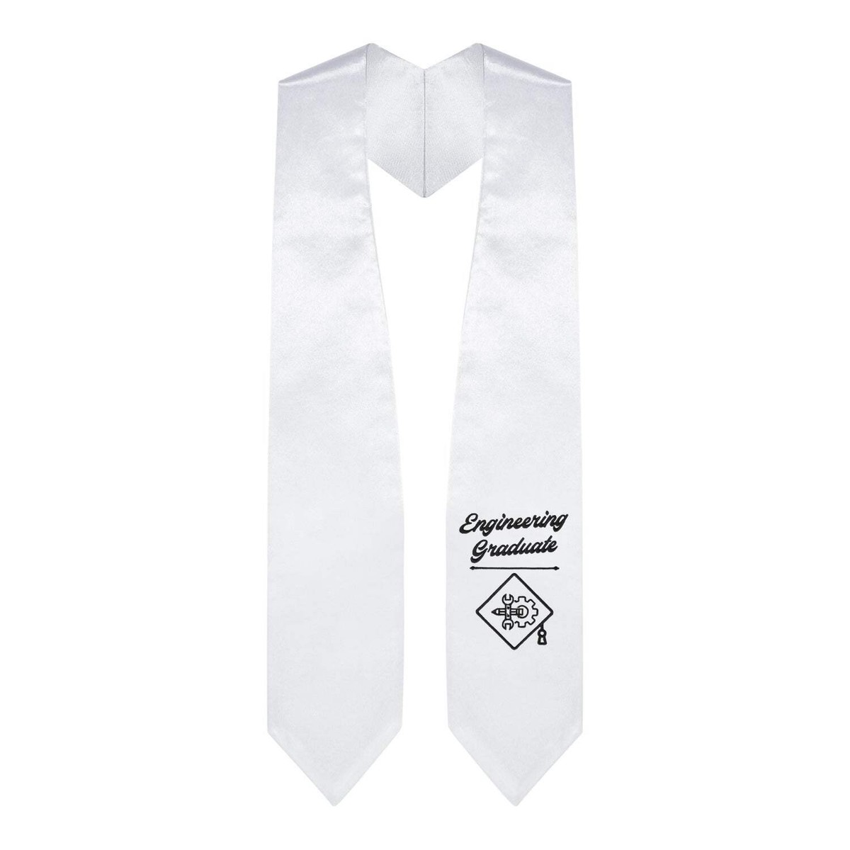 Endea Graduation White Engineering Graduate Stole/Sash with