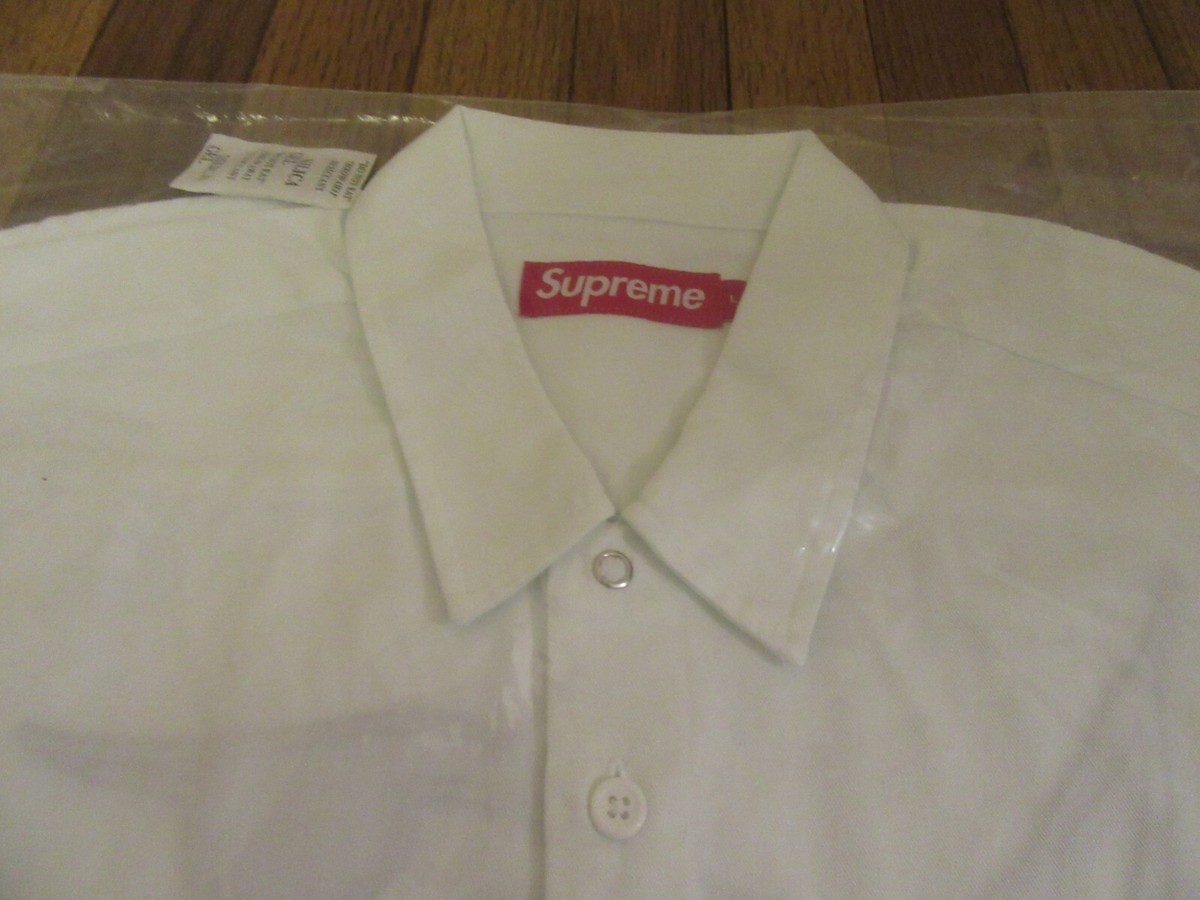 Supreme AOI Eyes S/S Work Shirt Size Large White FW24 Supreme New