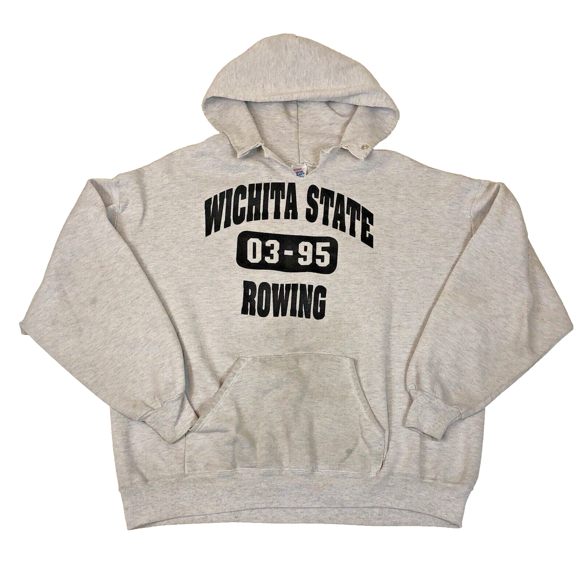 Wichita State University Shockers Rowing Gray Hoodie Hooded Sweatshirt USA  Made