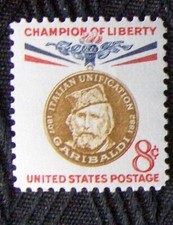 Sello de Estados Unidos 8¢ SC #1169 Guiseppe Garibaldi MNH 1960