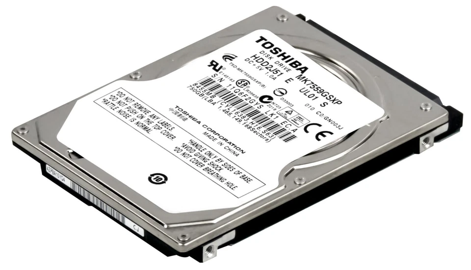 Hard Toshiba MK7559GSXP 750GB SATA II 5400U/Min 8MB Cache 3Gbps 2.5'' Inch - Image 2 of 3