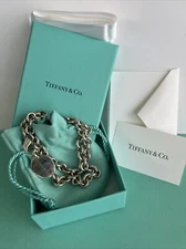 Retired Return to Tiffany & Co. Sterling Silver Rolo Choker Necklace 16"  (ZA