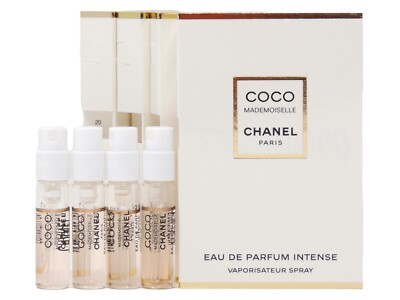 CHANEL COCO MADEMOISELLE INTENSE EDP 1.5ml .05 oz x 4 PERFUME SPRAY SAMPLE VIALS