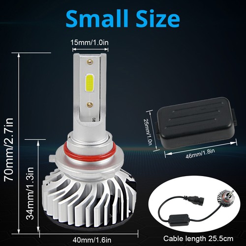 9005 HB3 LED Headlight Bulbs 6000K White High Beam Fit Toyota Celica 1993-1999 - Picture 4 of 9
