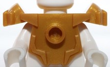 Lego Pearl Gold Armor Breastplate with Shoulder Pads Front Stud and 2 Back Studs
