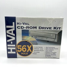 Hi-VAL CD-ROM Drive Kit 56X MAX Lightning Speed Super-Fast Access Sealed NOS