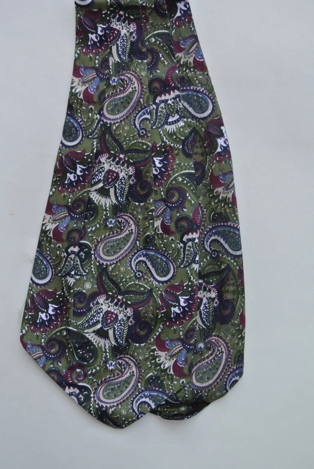 Combo cuadrado de bolsillo verde granate azul cachemira Ascot Cravat mezcla de seda Foto 2 de 4