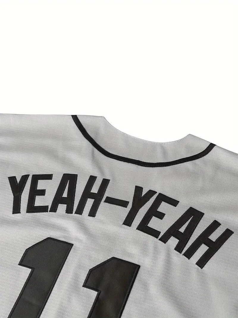 Sandlot Baseball Jersey Yeah-Yeah #11 Gray Stitched