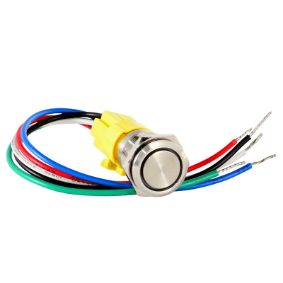 16Mm 12V LED on off Push Button Power Switch Latching Stainless Metal Waterproof
