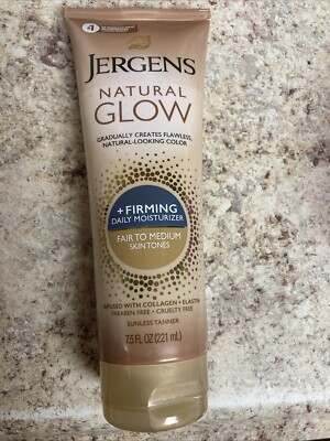 Jergens Natural Glow +FIRMING Fair Medium Skin Tones, 7.5 oz SMALL BUSINESS  