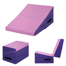 Gymnastics Mat Incline Tumbling Mats Folding Cheese Mat for Gymnastics, Exercise