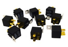 10 Pcs 12v 5 Pin SPDT 30/40 Amp Relay Socket Metal Tab Auto Marine Audiopipe