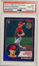 PARKER BRIDWELL ROOKIE 2018 TOPPS PROMO PSA 10 BASEBALL CARD #/d /75 ANGELS RC