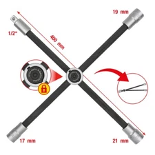 KS Tools Wheel Cross Wrench with Slide Joint 1/2",17,19,21 - 518.1154