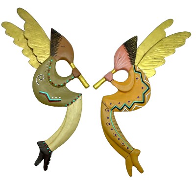 Wall Plaque Pair, Robert Shields Artistic Kokopelli Angels 12  Southwest style