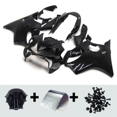 Gloss Black Fairing Kit For 2004-2007 Honda CBR600F4i F4i ABS Injection Bodywork