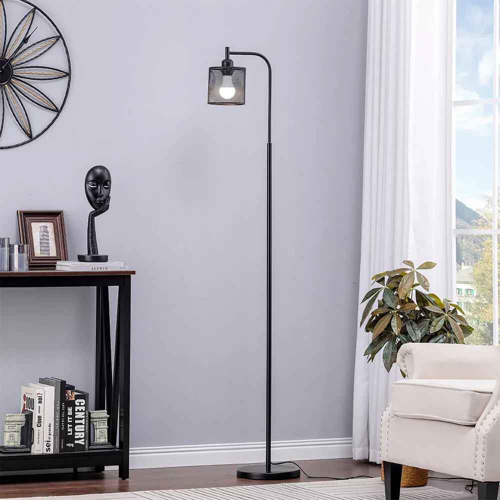165cm Tall Modern Floor Lamp LED Hanging Black Metal Lamp Shade Corner Standing