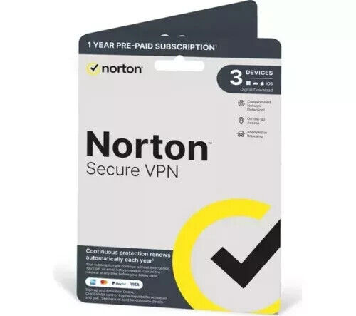 NORTON Secure VPN - 1 Jahr für 3 Geräte Code wird per Nachricht gesendet - Bild 1 von 1