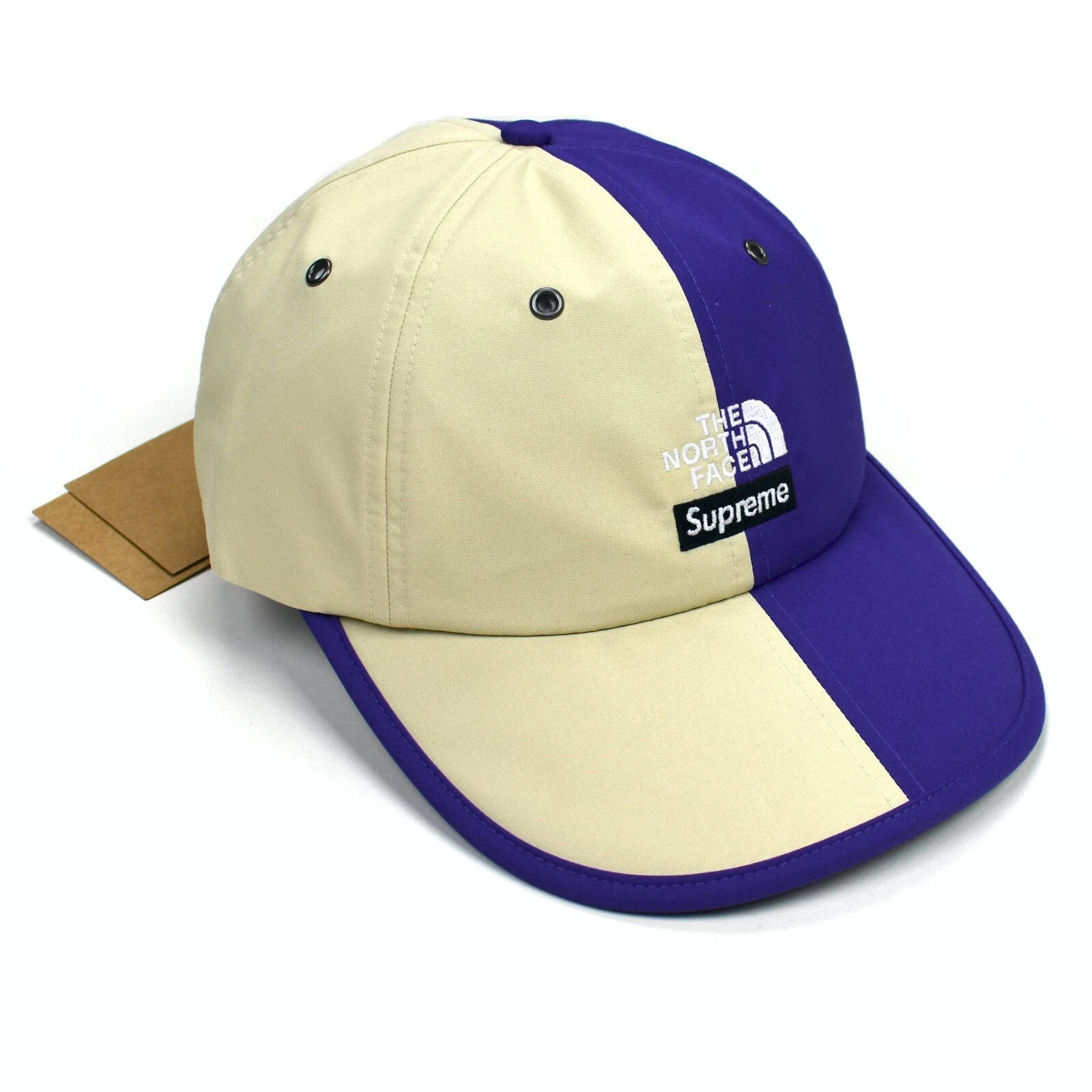 Neuf avec étiquettes chapeau logo Supreme The North Face violet beige dix fendus SS24 TNF AUTHENTIQUE