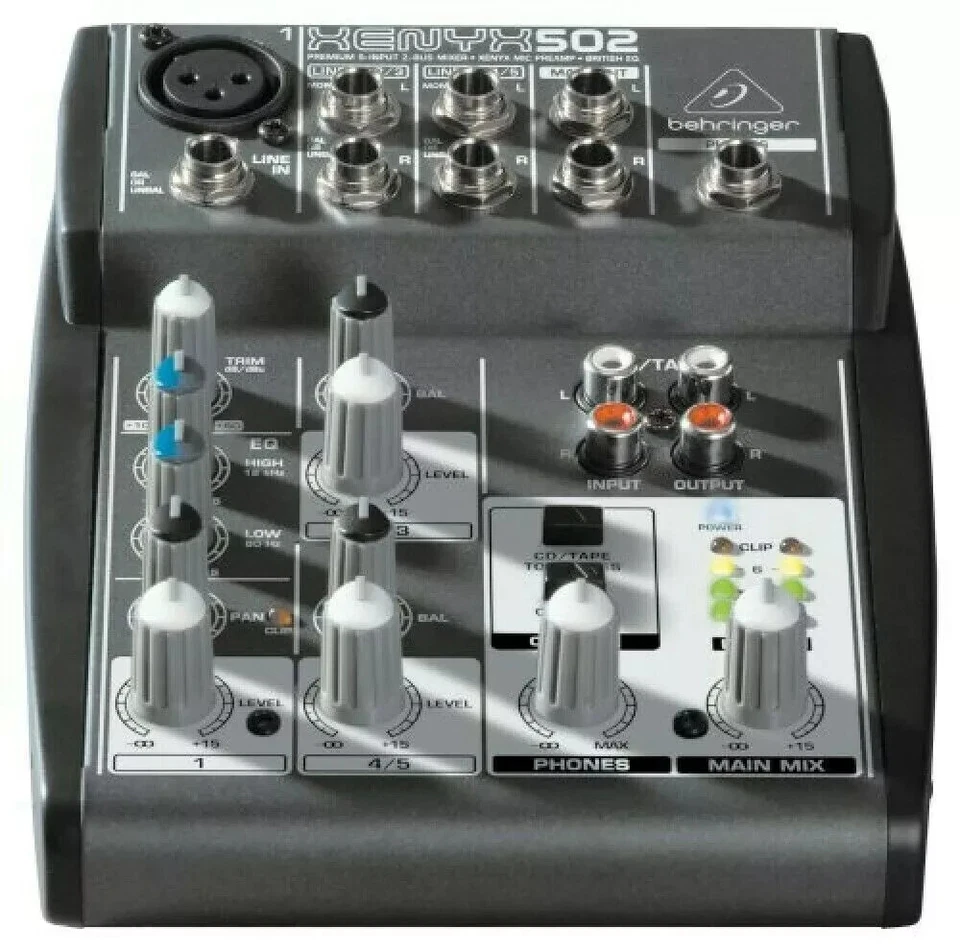 Behringer XENYX 502 Premium 5 Input 2 Bus Mixer No Power Supply - Image 3 of 4