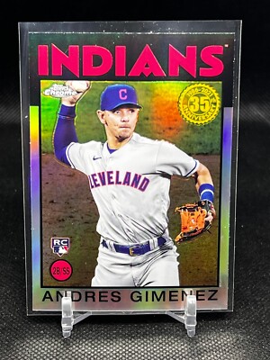 2021 Topps Chrome Baseball 35th Anniversary Refractor Andres Gimenez #86BC-24 RC