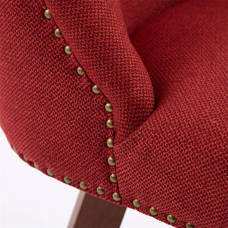 Поворотные барные табуреты высотой стойки 26 дюймов высота сиденья мягкие барные табуреты красные 2 комплекта - Изображение 4 из 4