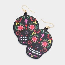Curated Halloween Party 22 Holiday Season Jewelry Skull Earring Festival