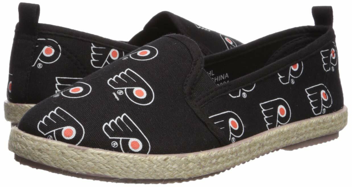 Женская парусиновая обувь FOCO NHL из эспадрильи Philadelphia Flyers без шнуровки
