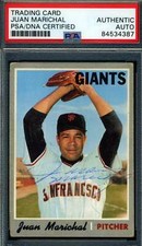 Juan Marichal PSA DNA Vintage Signed 1970 Topps Autograph