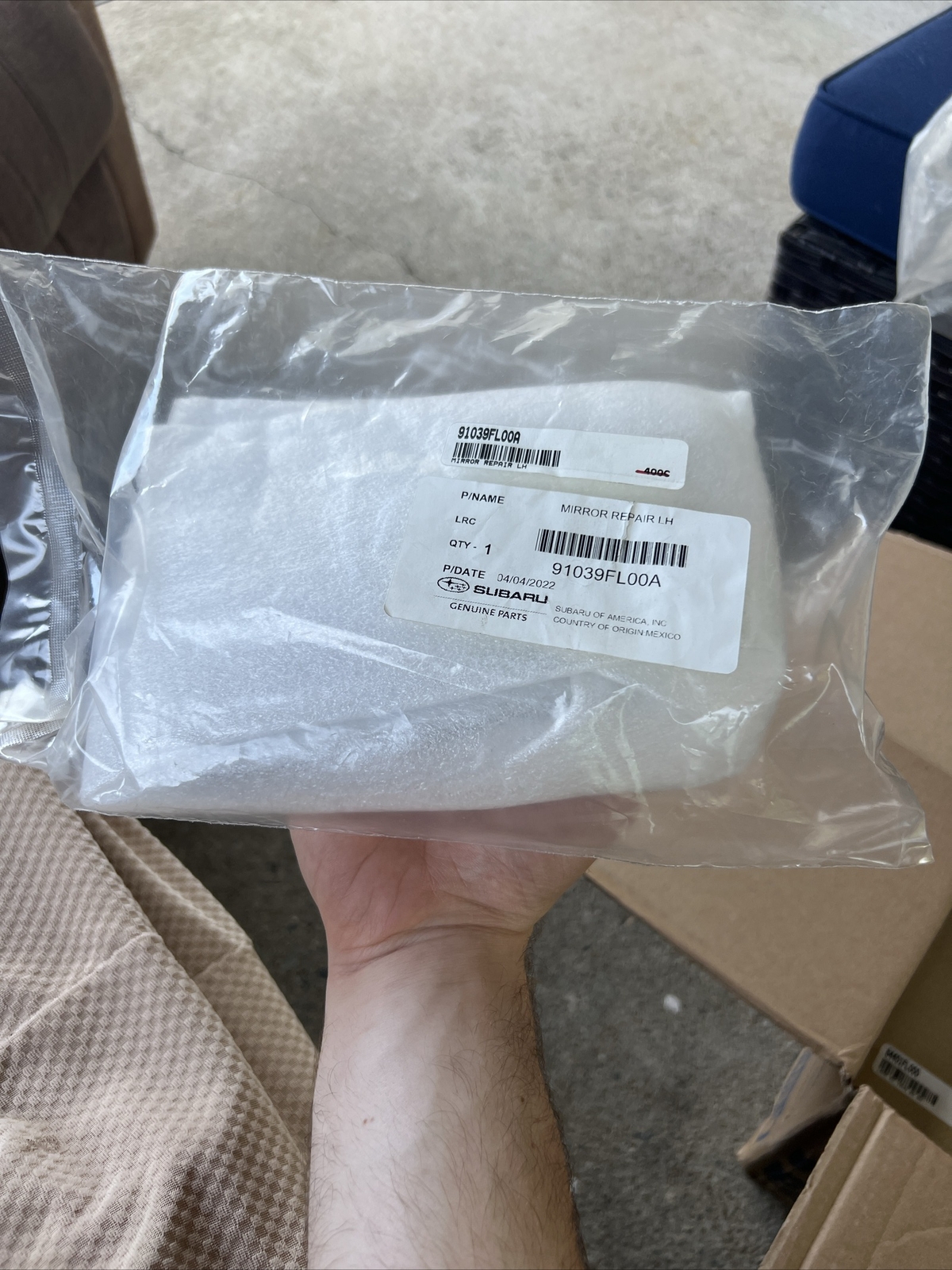 Genuine Subaru Mirror Glass 91039FL00A