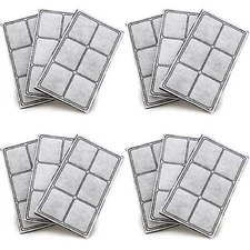 Premium Platinum Charcoal Water Filters for Drinkwell Pet Fountain pack of 12