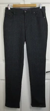 Gloria Vanderbilt Black Patterned Amanda Jean Women Size 8 30x29 Stretch 2-33347