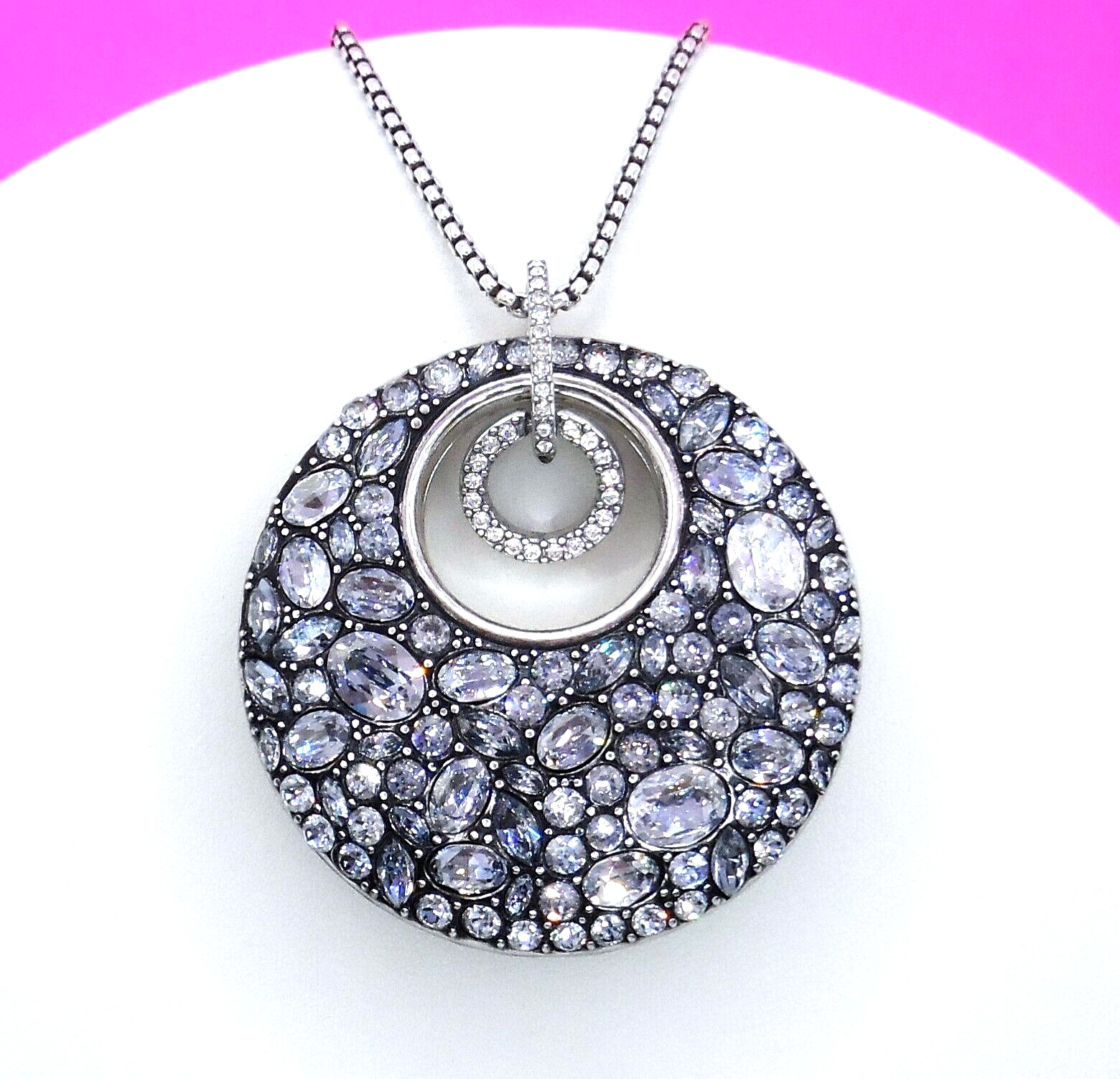 Brighton Trust Your Journey Blue Clear Crystal Necklace NWTag $158 Jewelry