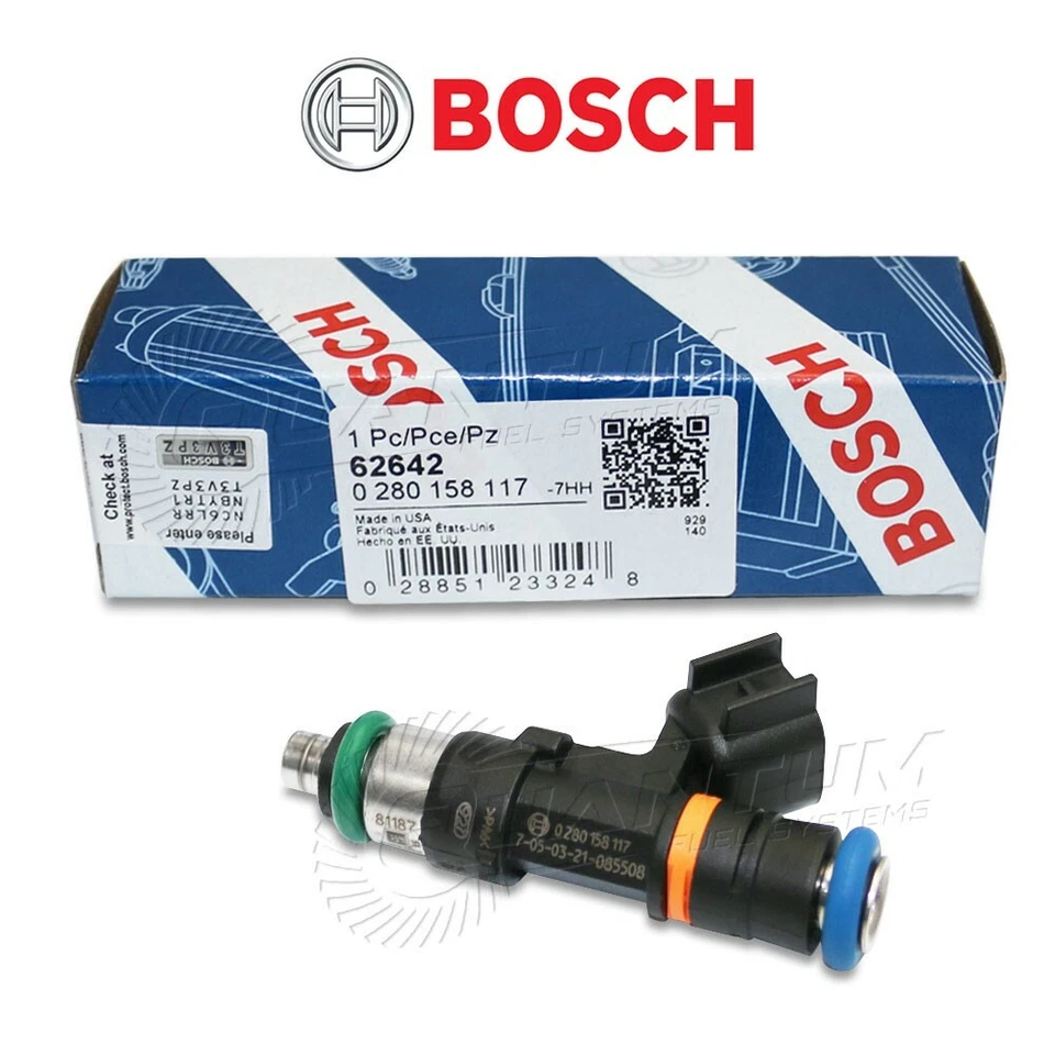 GENUINE Bosch 0280158117 550cc 52lb EV14 Fuel Injectors (1) - Image 2 of 4