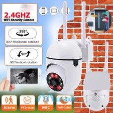 HD 1080P WiFi Security Camera Night Vision with PTZ Motion Detection 2-Way Audio