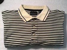 GREG NORMAN COLLECTION Men Shirt/size: M/Color: Beige/Blue Stripe