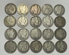 1897 TO 1915 FULL RIM VG BARBER HALF DOLLAR ROLL / 20 COINS