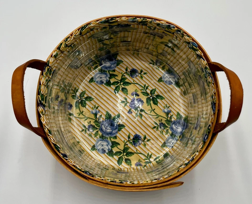 Vintage 1996 Longaberger Darning Snack Basket Fabric Insert Protective Liner 10” - Image 4 of 4