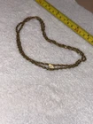 Miriam Haskell Vintage Gold Tone Rope Chain Necklace 30in