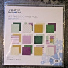 Creative Memories 12x12 LET THE GOOD TIMES ROLL Designer Paper Pack 12 NEW