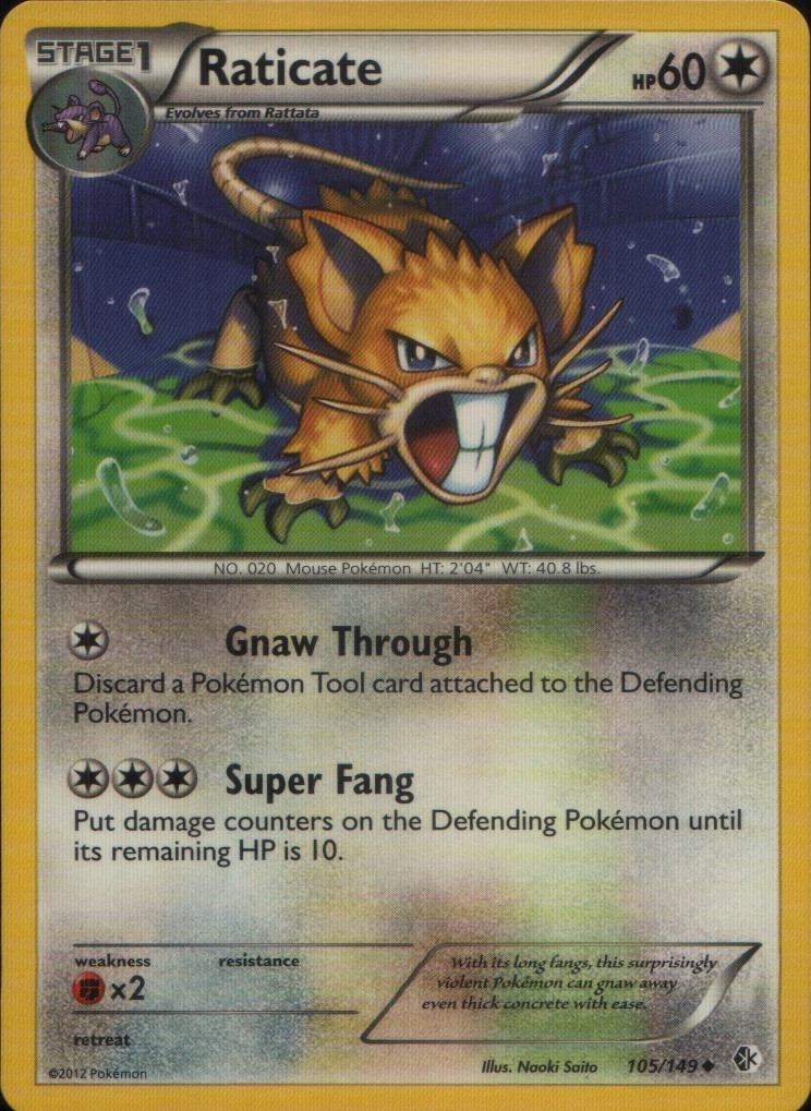 Raticate Uncommon Boundaries Crossed 105/149 NM