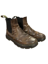 DR MARTENS Embury Chelsea Casual Boots Gaucho Crazy Horse Brown 8M 9W Docs 