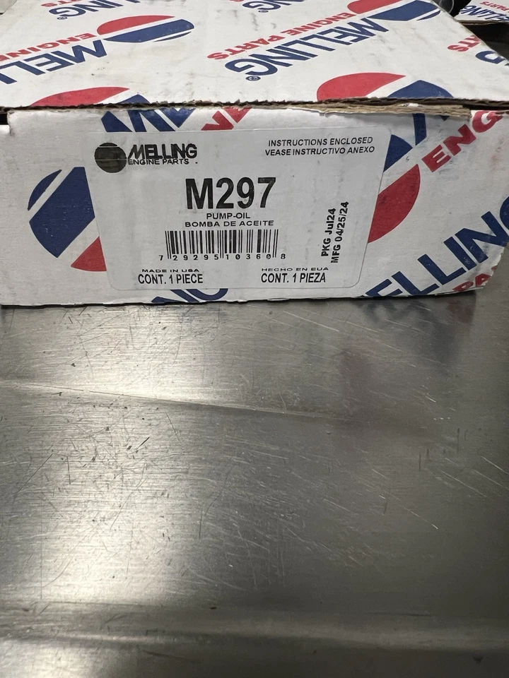 Bomba de aceite del motor Melling M297 Dodge 4,7 L V8 3,7 L V6 Ram Jeep Mitsubishi Chrysler Foto 2 de 3