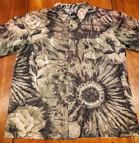 Arizona Jeans Co Vintage leichtes Mesh Camouflage Hemd Größe Herren Large - Bild 1 von 16