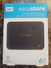 New WD Easystore 6TB HDD External USB 3.0 Portable Hard Drive - SEALED