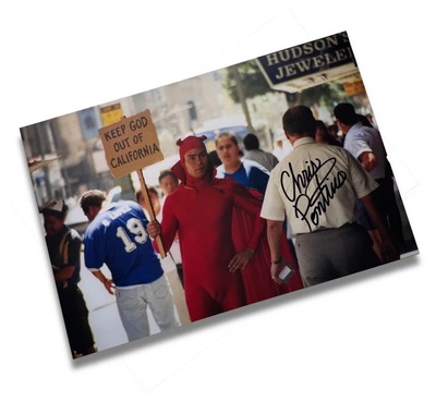 Chris Pontius Autographed Poster Keep God Out Of California