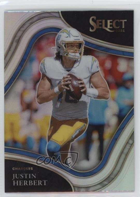 2021 Panini Select Field Level Silver Prizm Justin Herbert #319 pr9