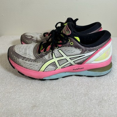 Asics Gel-Nimbus 21 Rise Bryte Women's Sz 8.5 Running Shoes Pink Neon 1012A502