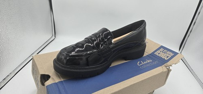 #ad Clarks Westlynn Ayla Shoes Womens Size 6 Black Patent Loafer Comfort Slip On $39.99